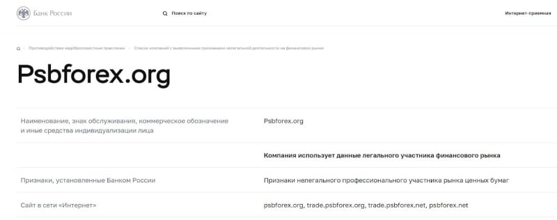 PSB-Forex: отзывы инвесторов, предложения и анализ юридических документов