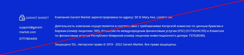 Garant Market отзывы о компании — лохотрон!