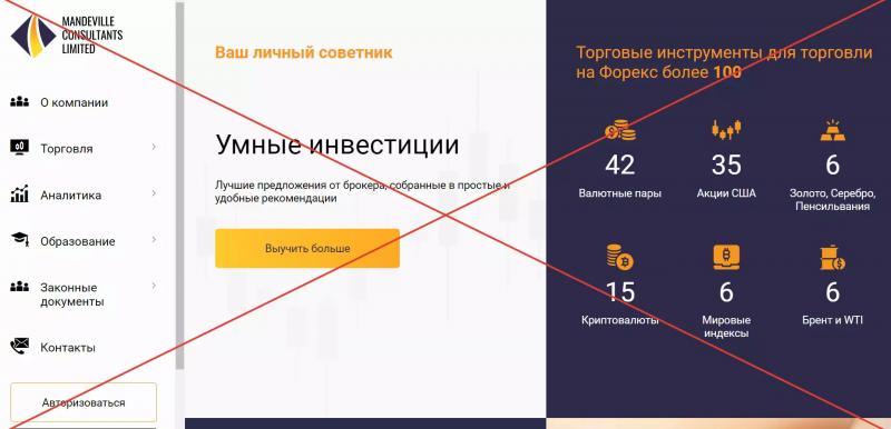 Mandeville Consultants Limited отзывы о компании 2022 — сайт mandeville-consultants-ltd.com