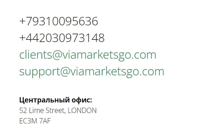 Viamarketsgo: отзывы, анализ сайта и условия трейдинга