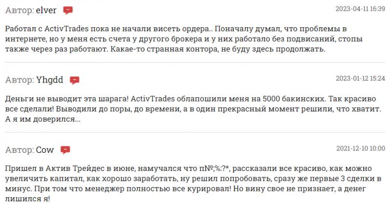 Как действует ActivTrades? Обманывает ли он трейдеров?