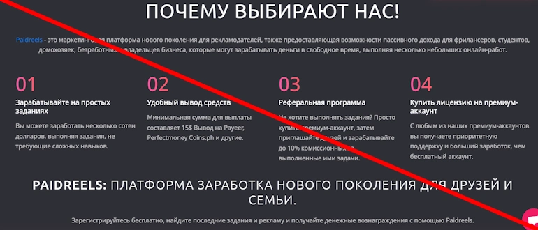 Paidreels отзывы и обзор проекта