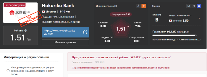Hokugin (hokugin.co.jp) фальшивый банк, созданный для обмана клиентов!