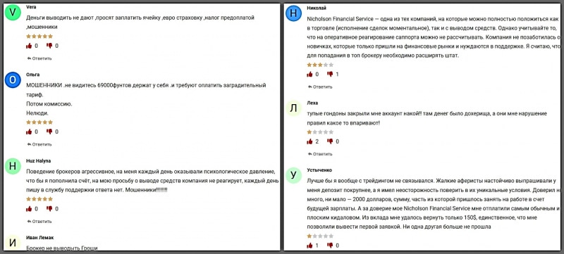 Nicholson Financial Service — международный брокер, отзывы