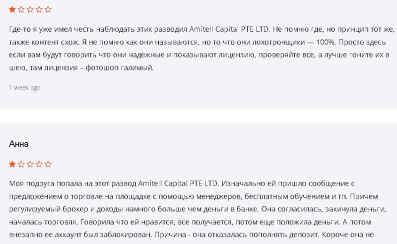 Amitell Capital PTE LTD: обзор брокера отзывы бывших клиентов. Как вернуть вложенные деньги?