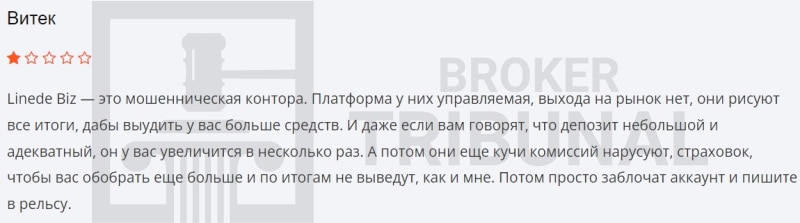 
                Linede Biz — лжеброкер, который присваивает деньги своих клиентов
            