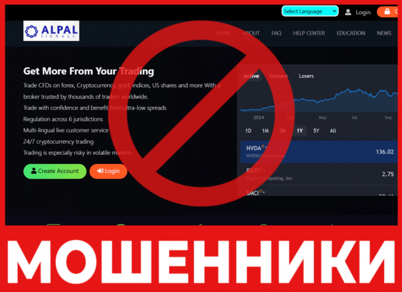 Брокер-мошенник  AlpalSignals  — обзор, отзывы, схема обмана